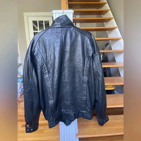 Vintage Montee Leather Bomber Jacket| XL - Picture 6 of 13